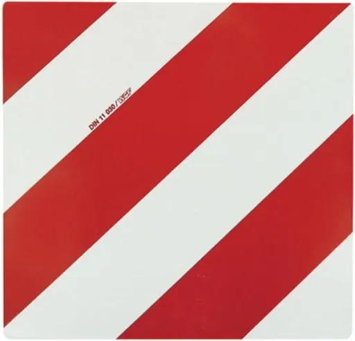 Warning sign, 423 x 423 mm, left-turning