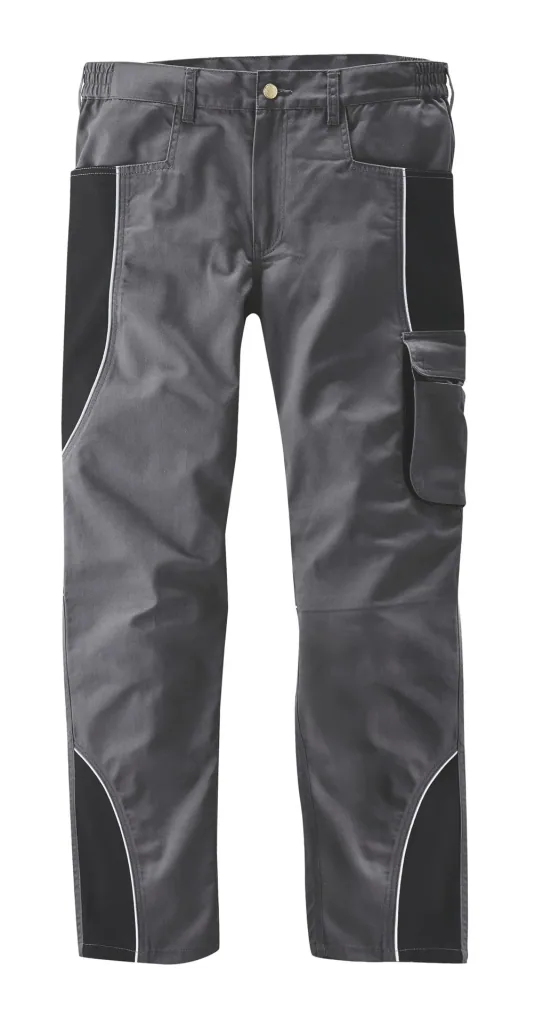 Trousers with reflective piping, color anthracite/black, size 56