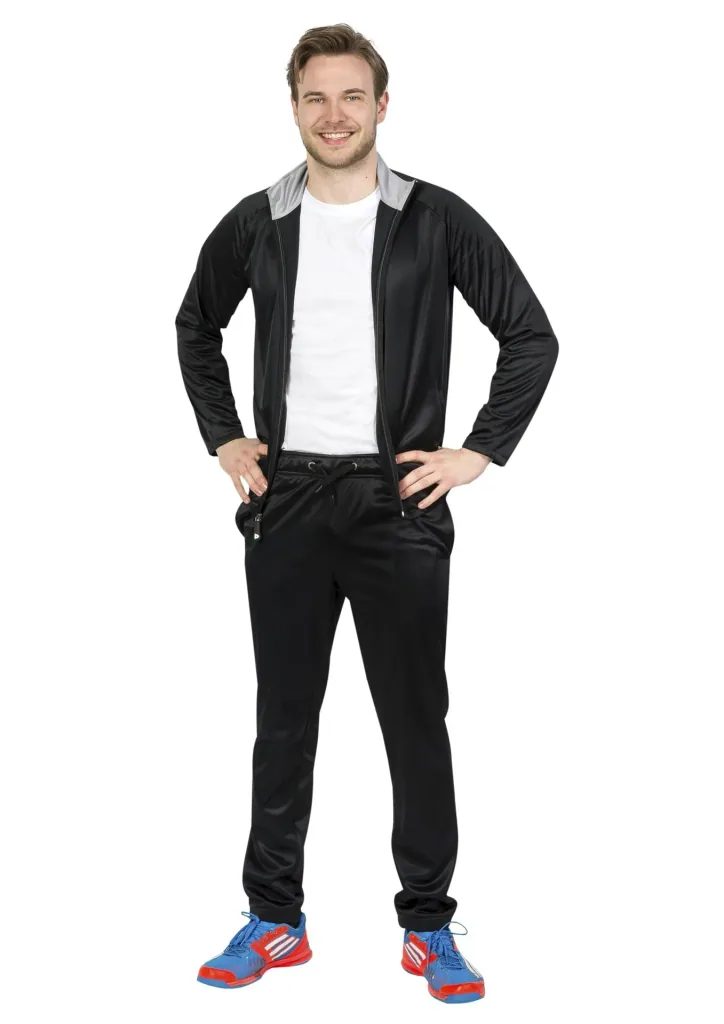 Tracksuit, 2-piece, black/grey, size XL