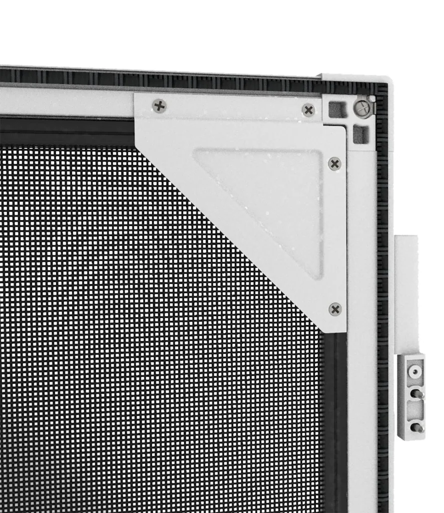 Telescopic insect screen for doors, 100 x 215 cm, white