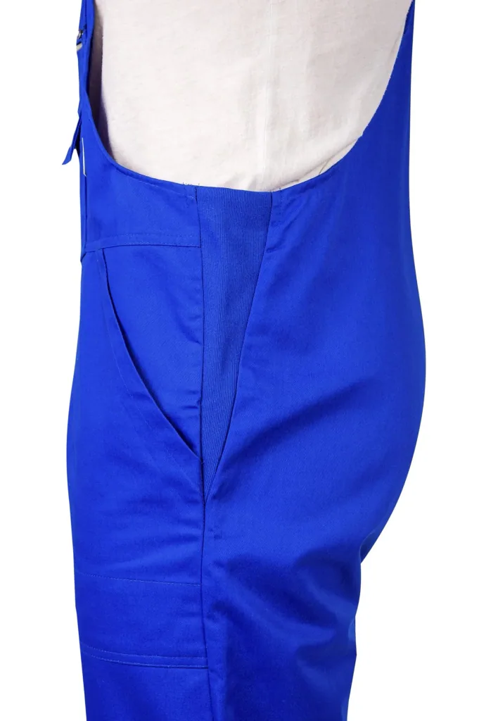 Dungarees with side stretch zones, color blue size 46