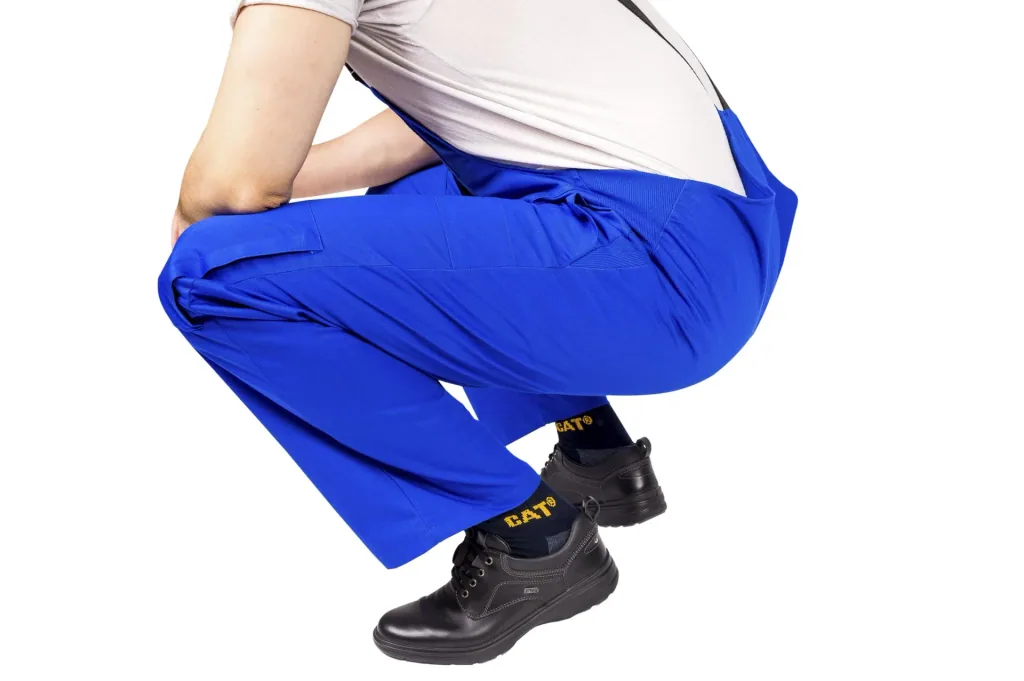 Dungarees with side stretch zones, color blue size 46