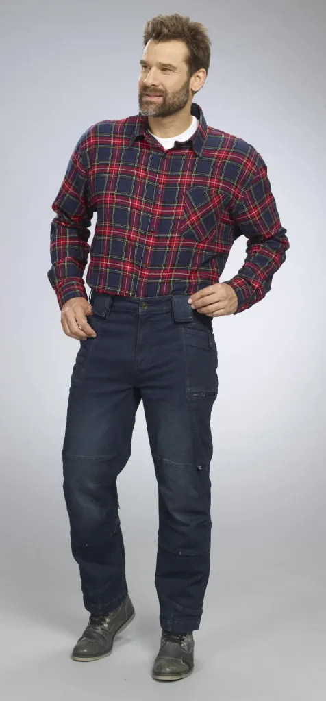 Work jeans with stretch, color denim blue, size 48