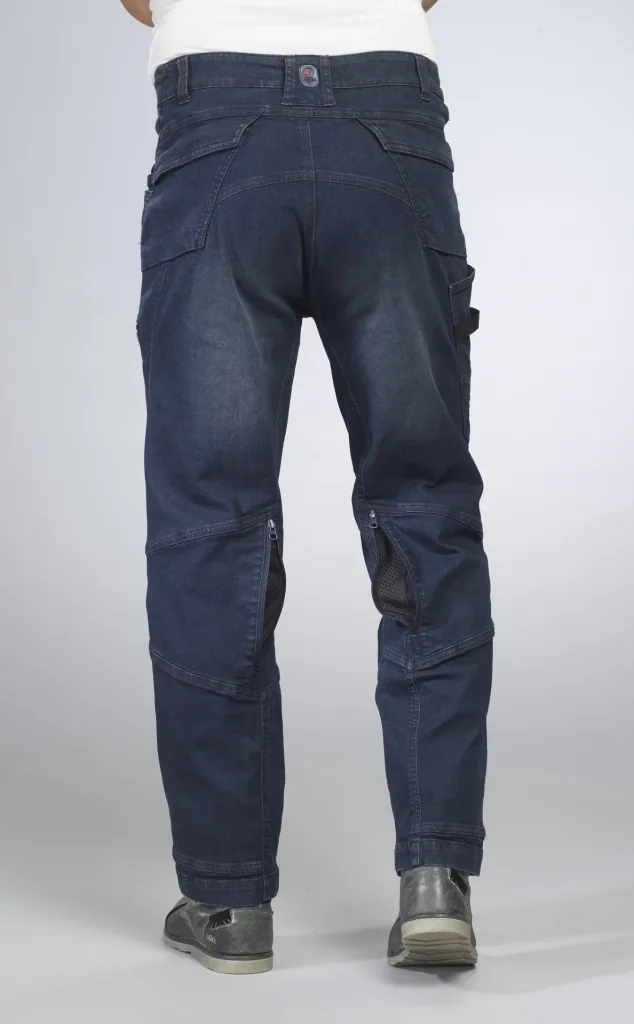 Work jeans with stretch, color denim blue, size 48