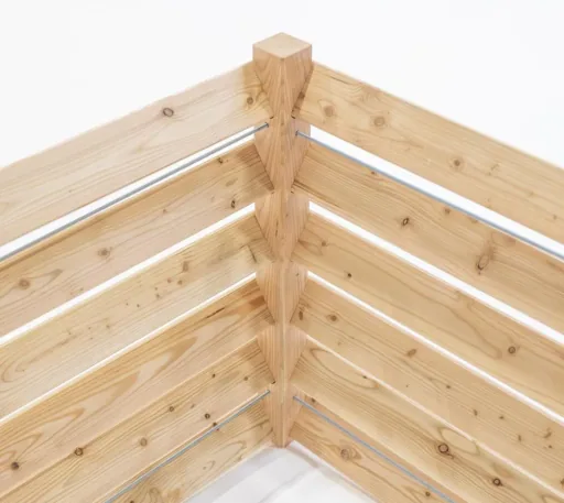 Composteur Konni M, 100×100×80 cm, Naturel – Mélèze FSC, 800 l