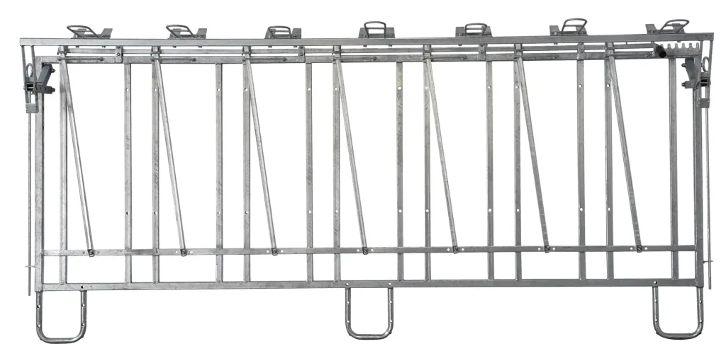 Catch grid with 7 feeding places for modular fence housing