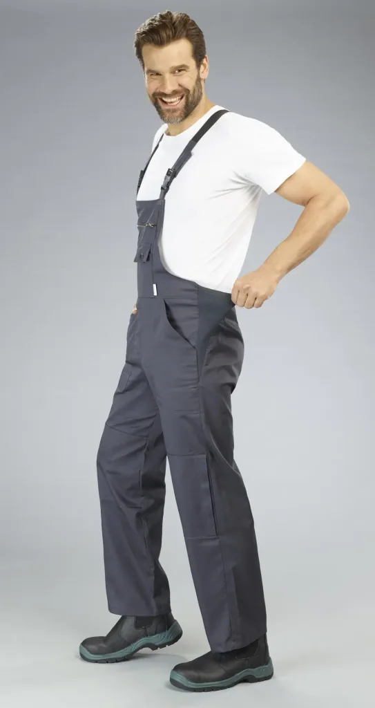 Dungarees with stretch zone, color gray, size 48
