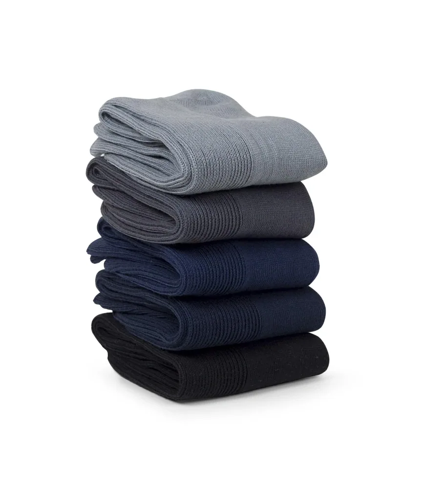 Comfortable socks, dark assorted, size 39 - 42, 5 pairs