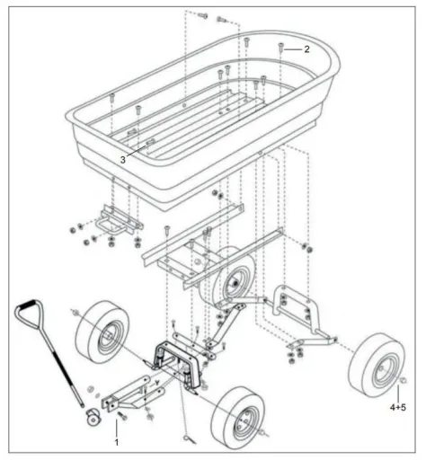 Chariot de transport de jardin "GGW 250" - avec fonction basculante