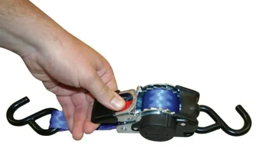 Automatic lashing strap with S-hook, 3 m x 25 mm