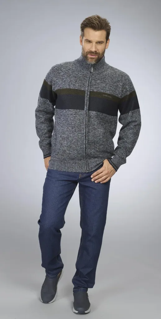 Cardigan, color anthracite melange, size M