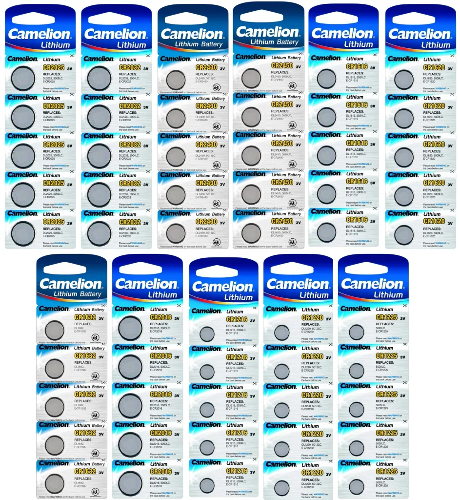Lithium button cell CR1220, 3 Volt - 5 pieces