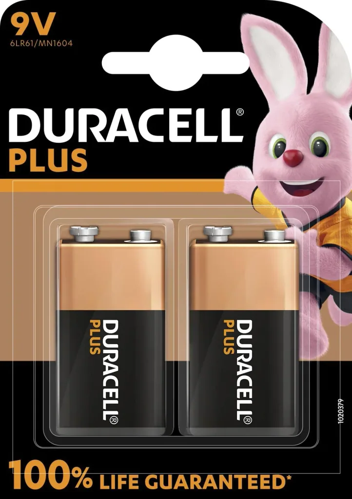 Plus Alkaline Batteries 9V Block-2 pieces