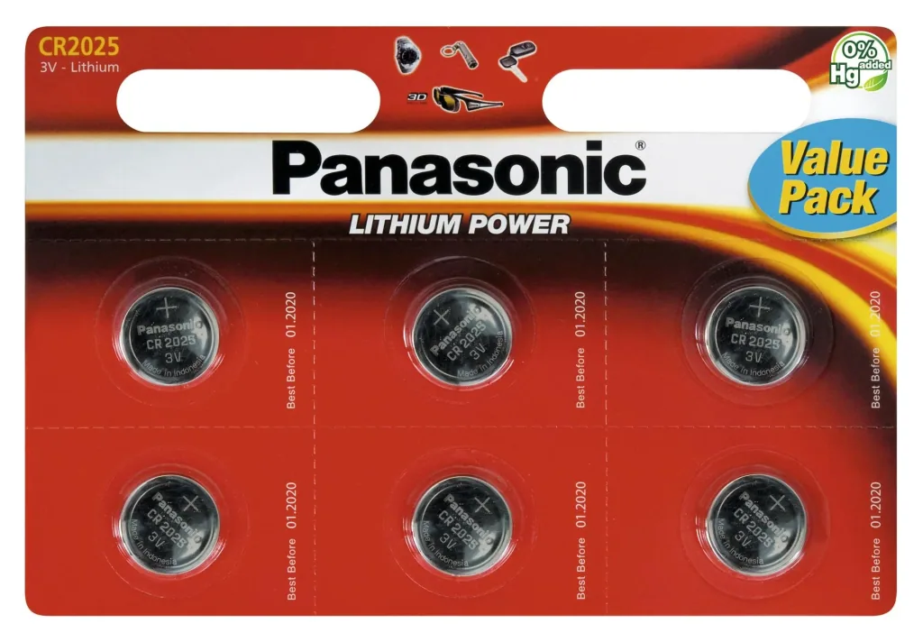 Lithium button cells CR2025 - 6 pieces