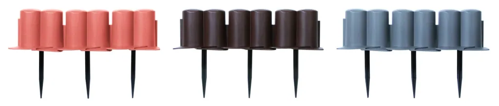 Bed edging PALISADE, brown - 8 pieces - 3.02 m