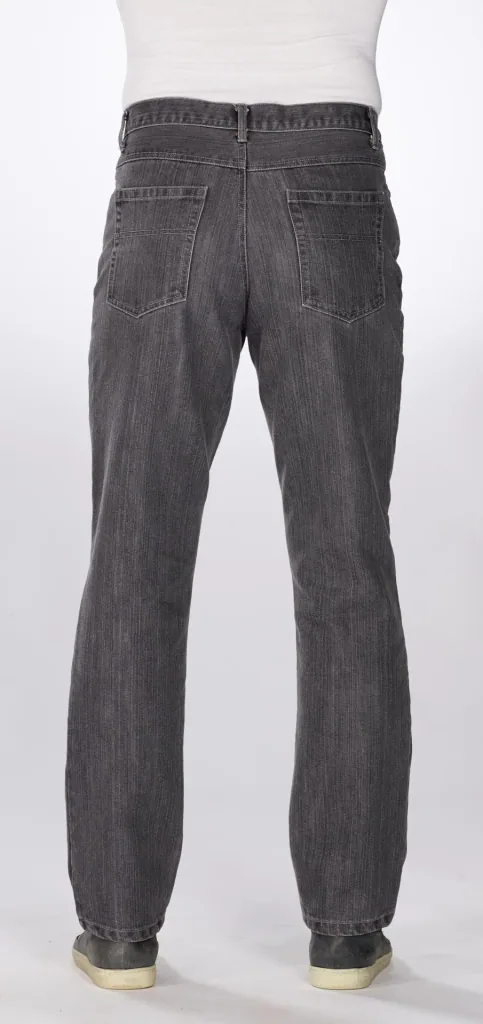 Comfortable jeans in 5-pocket style, color gray, size 52