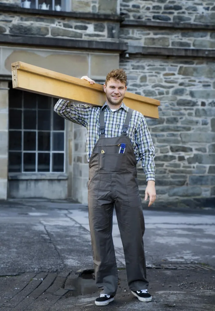 Moleskin dungarees, color olive, size 48