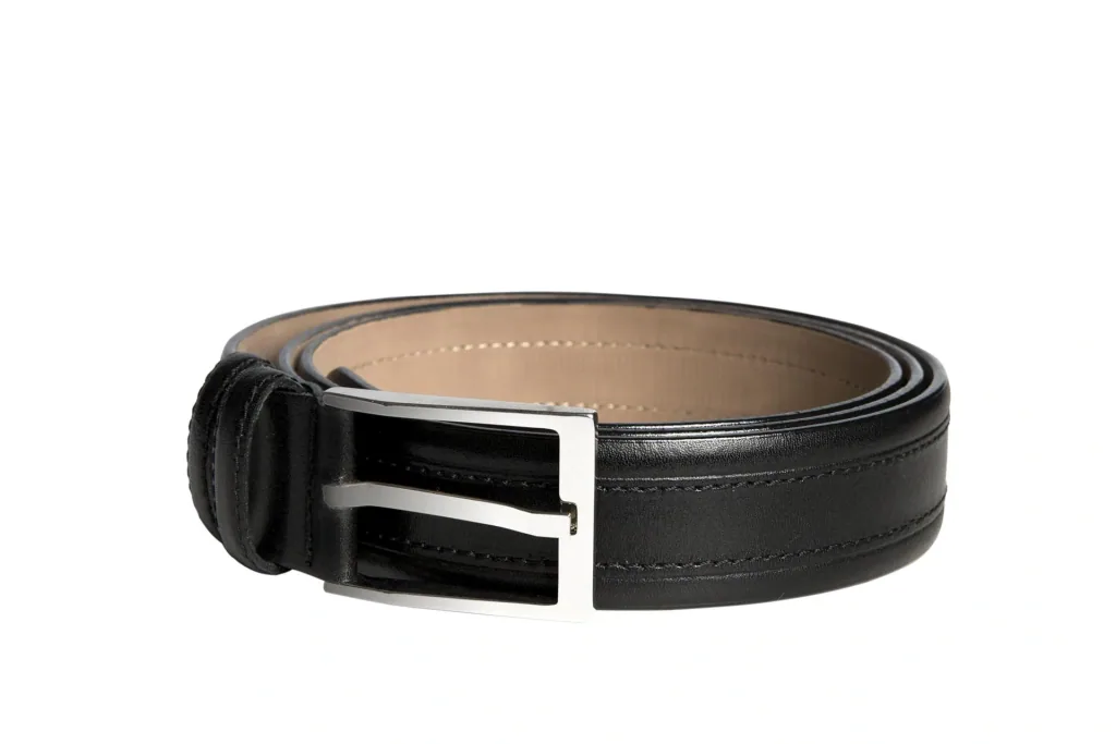 Leather belt, black, size 105