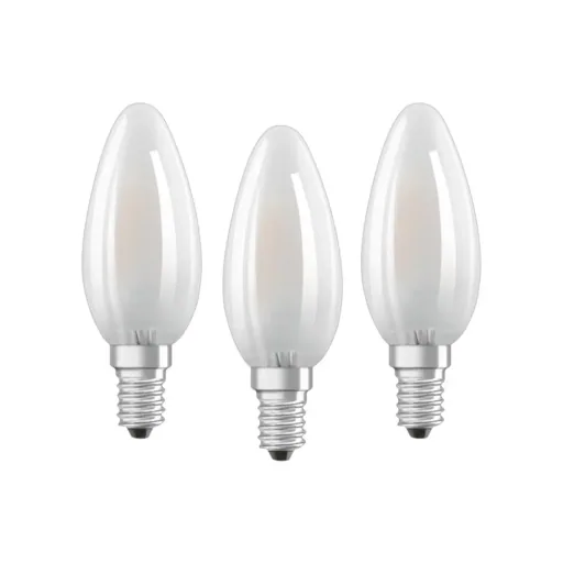 BASE RETRO LED candle with 4 watts, E14, warm white, matt - 3 pieces