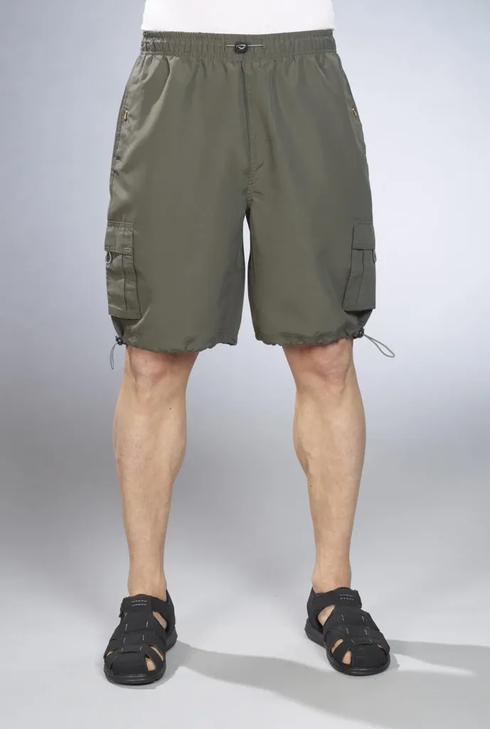 Men's elasticated shorts, olive, size L