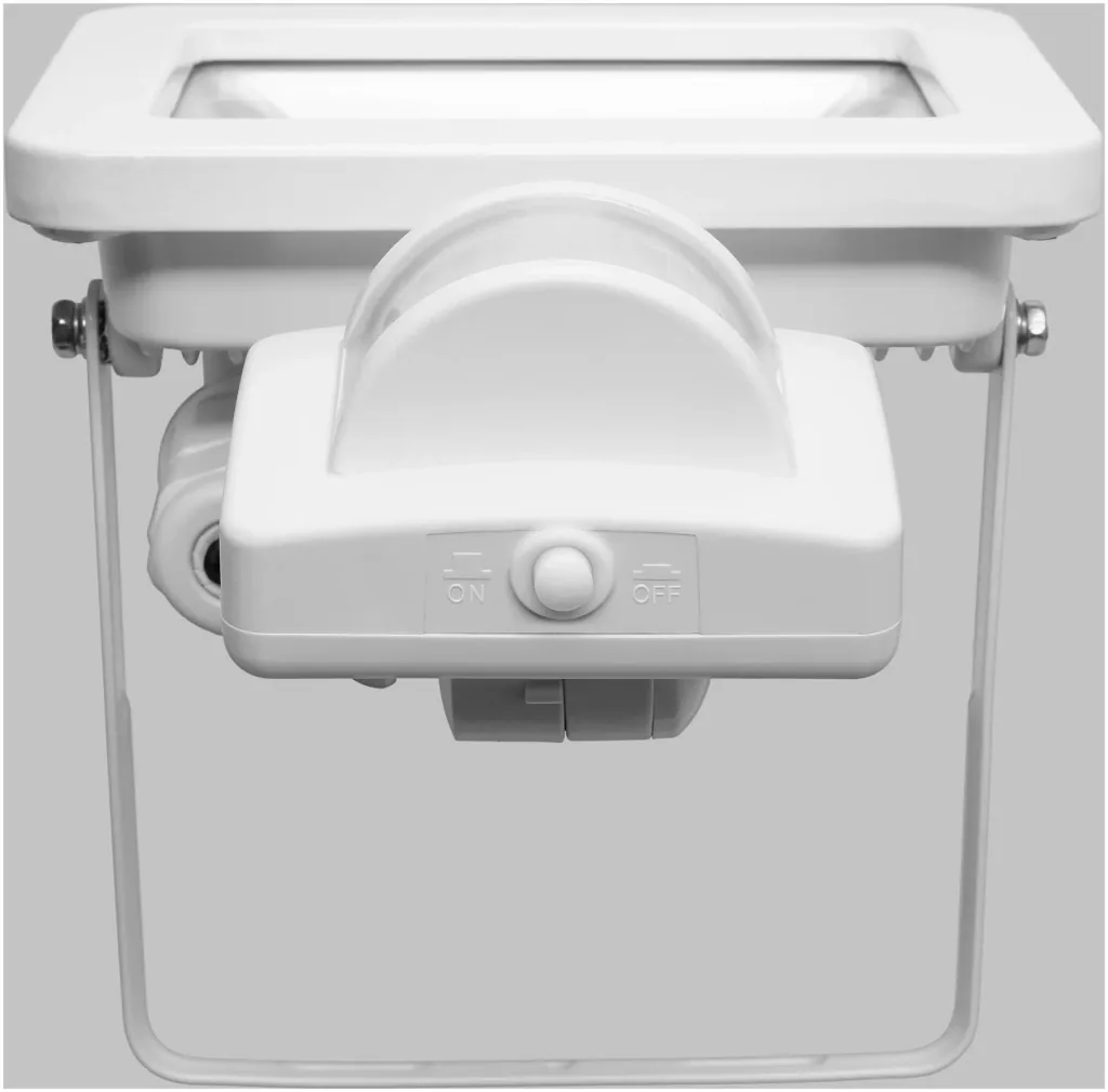 LED outdoor spotlight with motion detector white, 10 watts - 850 lumens