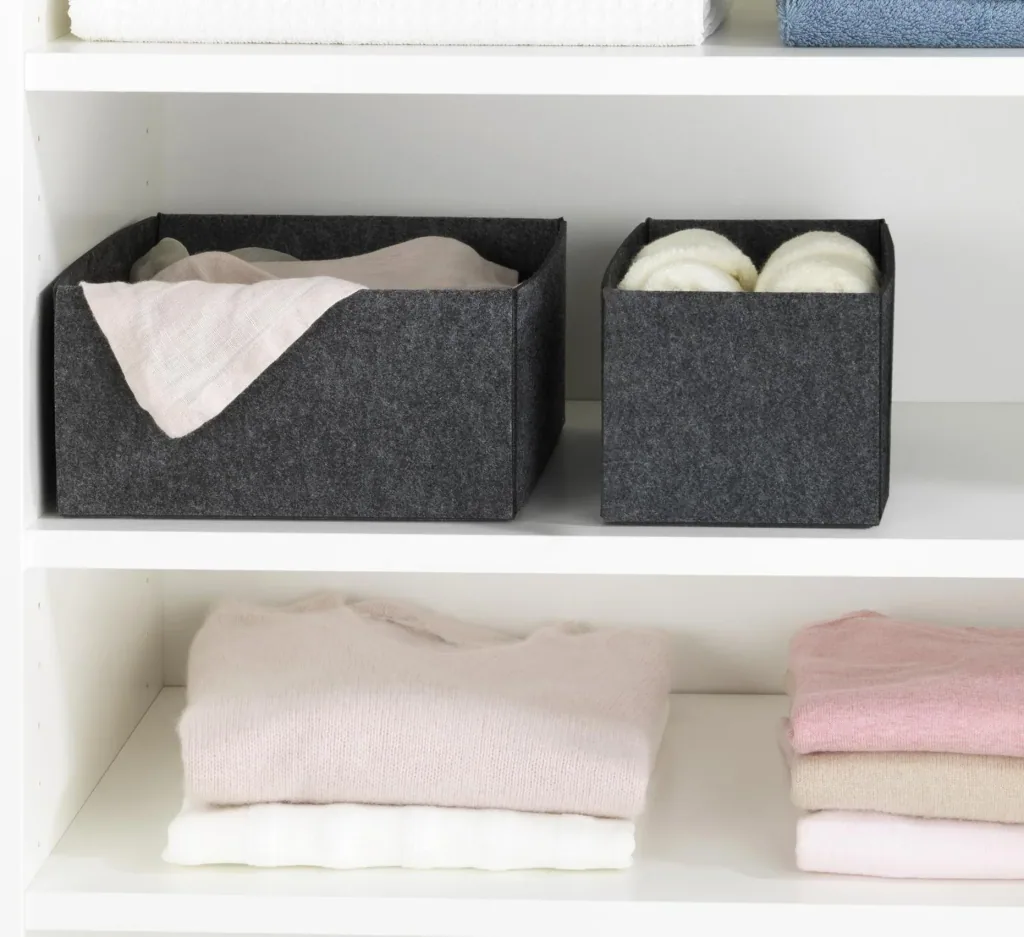 Felt basket, foldable, size L