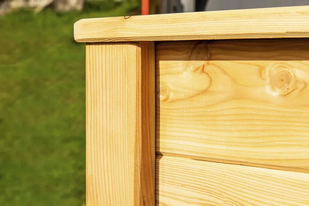 Carré potager surélevé Klassik 130, 130×65×84 cm, naturel – Bois de mélèze FSC, ergonomique pour le dos