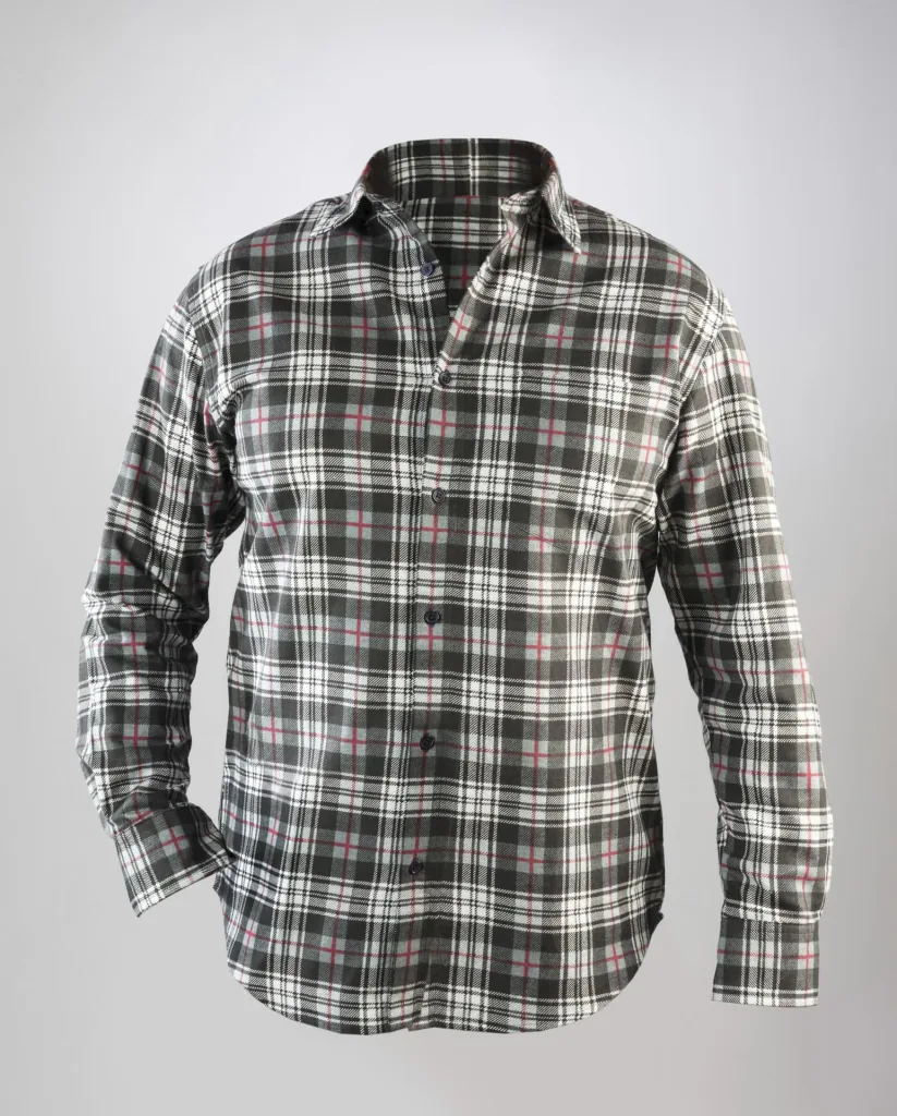 Checked flannel shirt, length 85cm, size 39/40, color-sorted