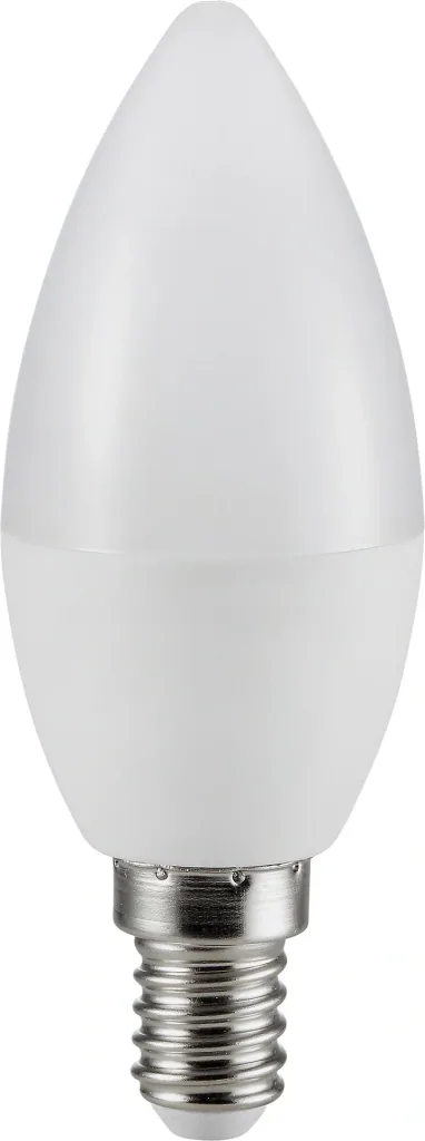 LED lamp in candle shape with 4.5 watts, E14