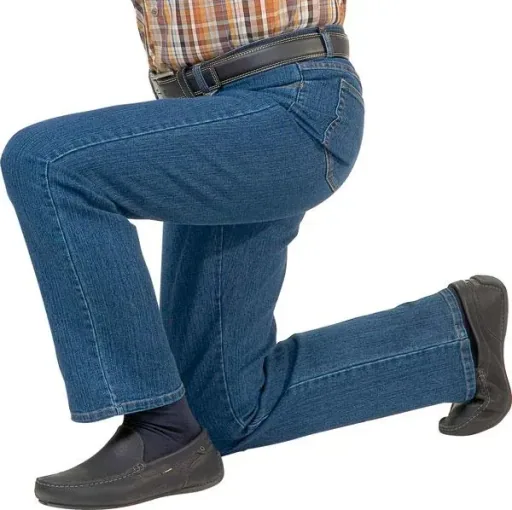 5-pocket stretch jeans, color blue, size 60