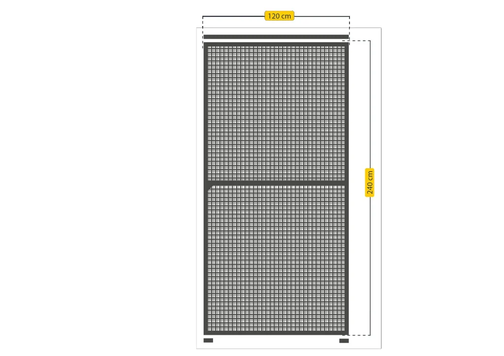 Fly screen sliding door, anthracite, 120 x 240 cm