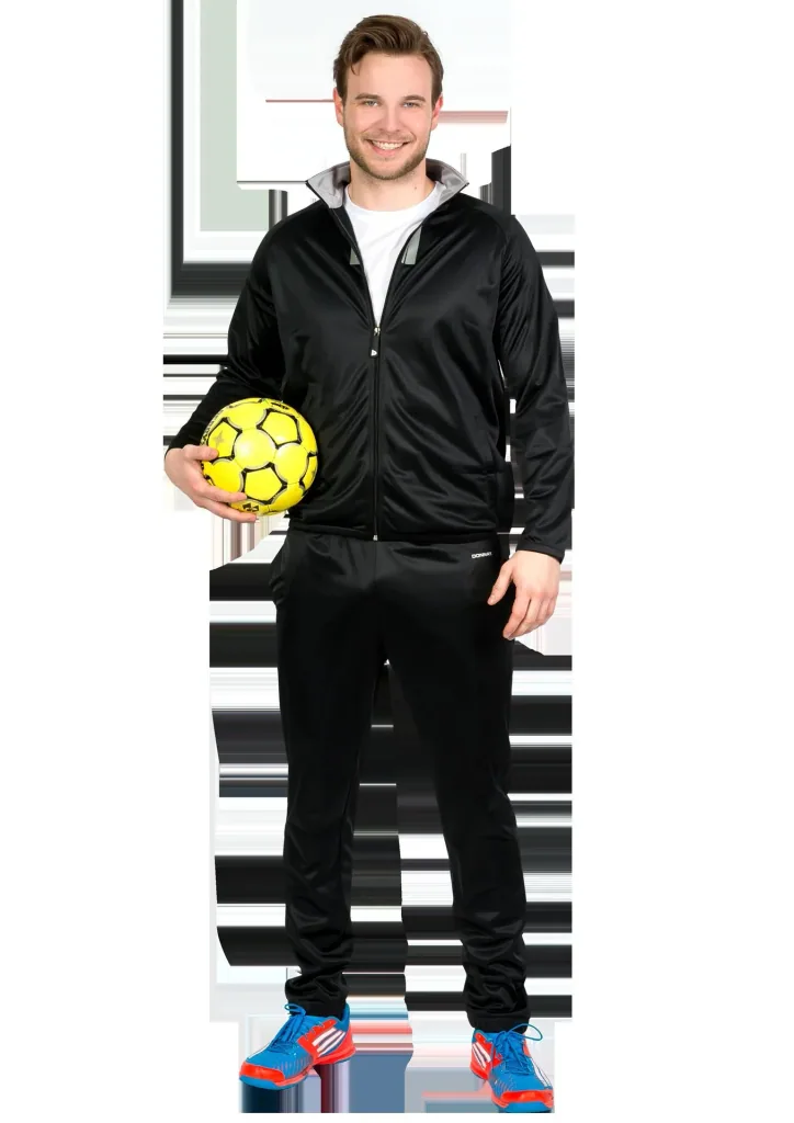 Tracksuit, 2-piece, black/grey, size M
