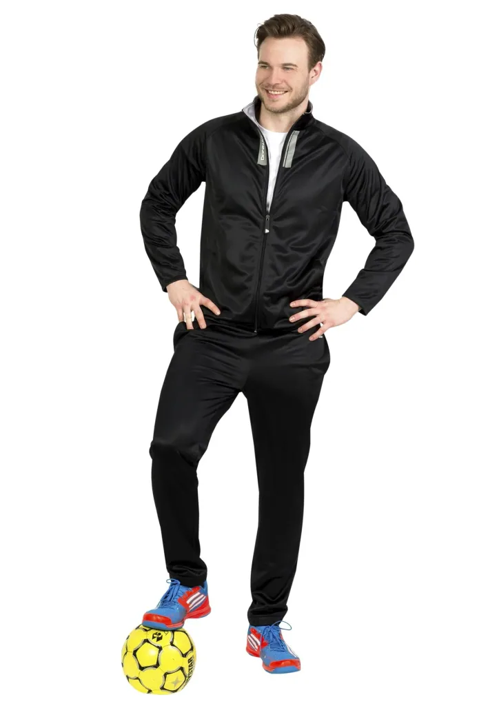 Tracksuit, 2-piece, black/grey, size M