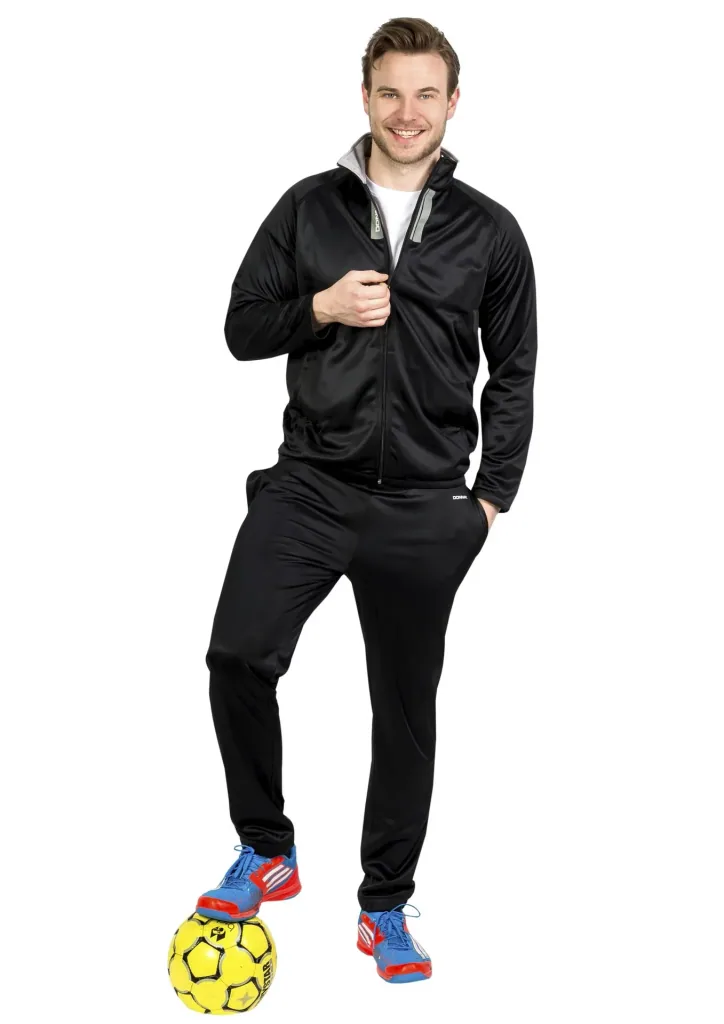 Tracksuit, 2-piece, black/grey, size M