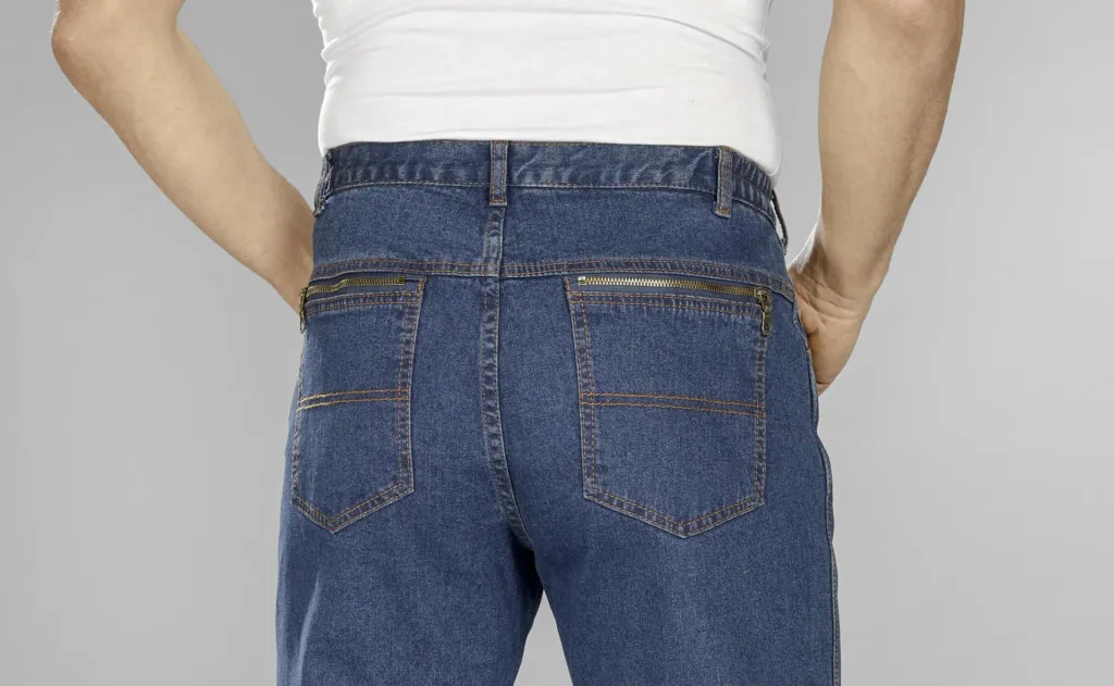 Extra-light travel jeans, color blue stone, size 27