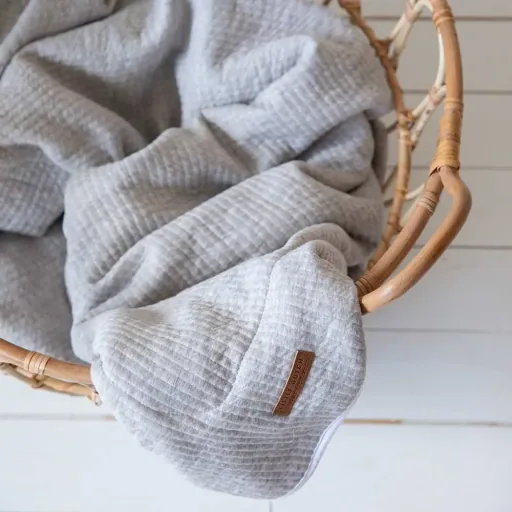 Little Dutch Sac de couchage été gris uni "Pure grey, Taille: 70 cm