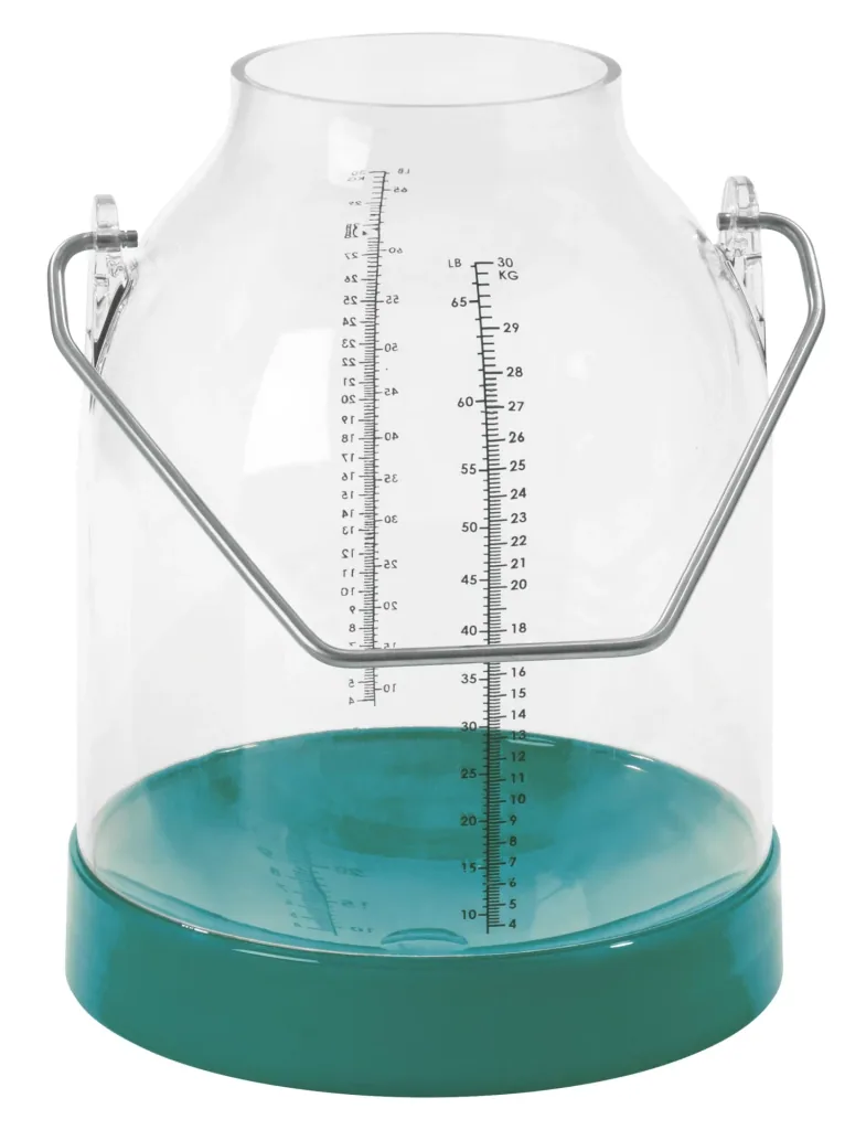 Milking bucket, 30 liters, green, handle height 117 mm