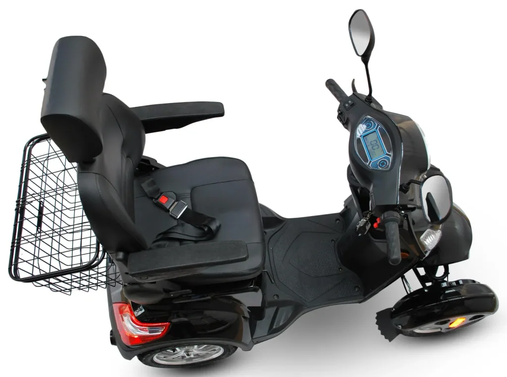 Electric mobility scooter 525 Black 4 wheels, senior mobility scooter