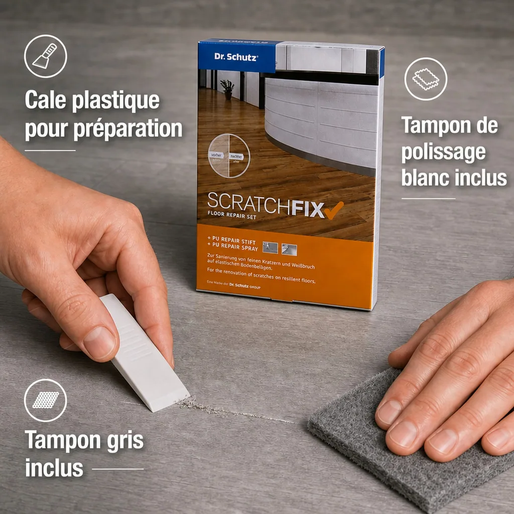 Kit réparation sol, Réparation rayures sol, Réparation parquet