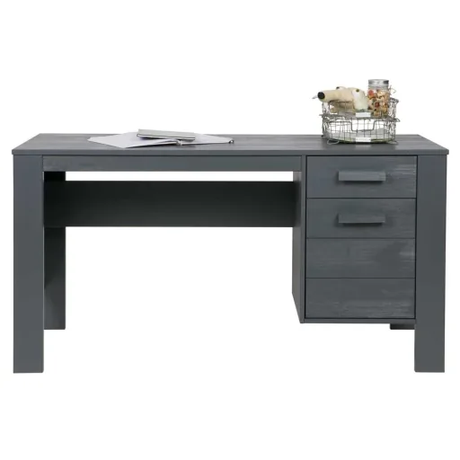 WOOOD bureau enfant Dennis gris acier