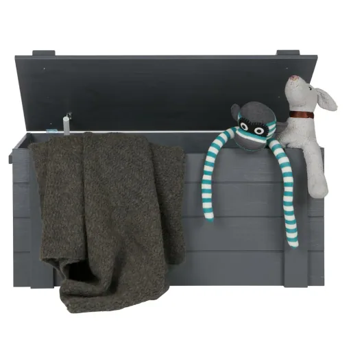 WOOOD Coffre à jouets Dennis gris acier