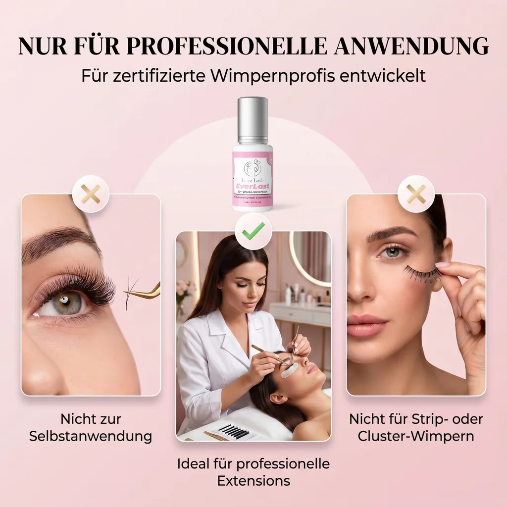 Colle extra forte pour extensions de cils Liore Lash – 0,5–1 sec séchage rapide adhésif cils, Jusqu’à 10 semaines rétention, Colle pro noire pour cils classic & volume, 5 ml