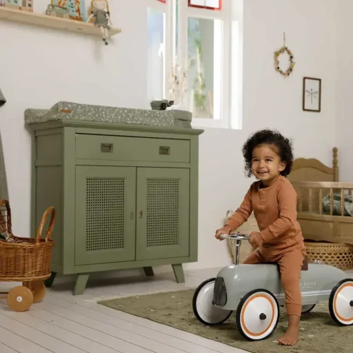 Little Dutch Voiture à glisser rétro olive