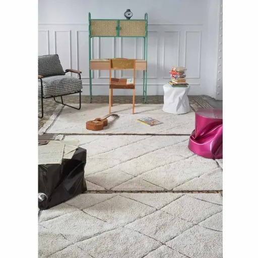Lorena Canals Tapis Bereber lavable & recyclé, Taille: 120 x 160 cm