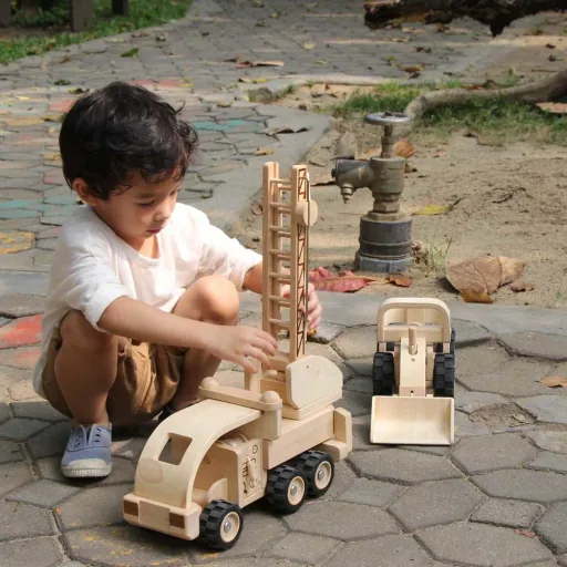 Pelleteuse Enfants Bois de Plan Toys Bagger