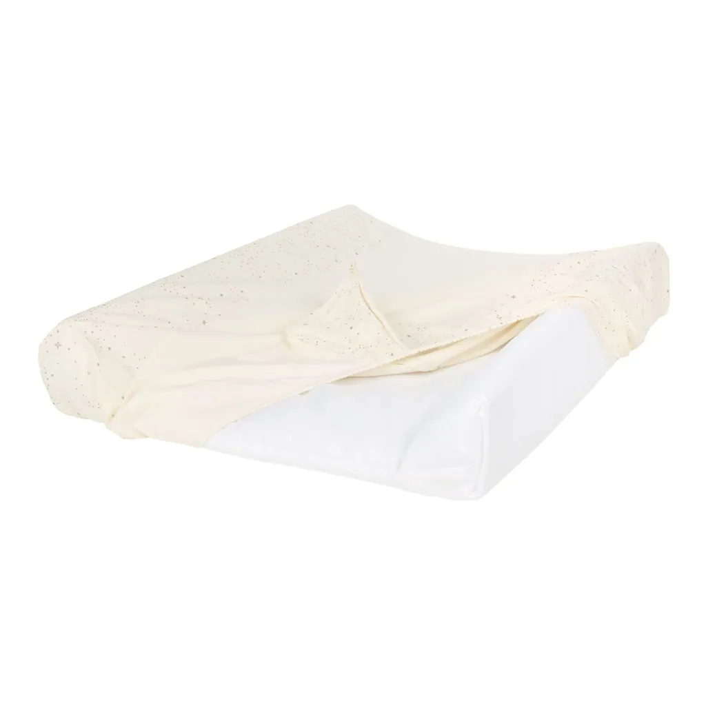 Nobodinoz STORIES housse pour matelas à langer, 50 x 70 cm, couleur : Voie lactée naturelle