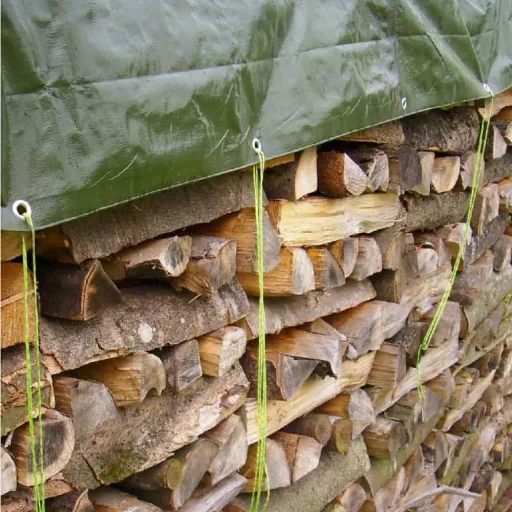 Bâche, bâche étanche 210g/m², 4x6m (24m²), verte, résistante et imperméable