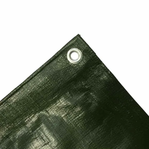 Bâche de Protection 210g/m², 6x10m (60m²) Verte, Étanche et Résistante