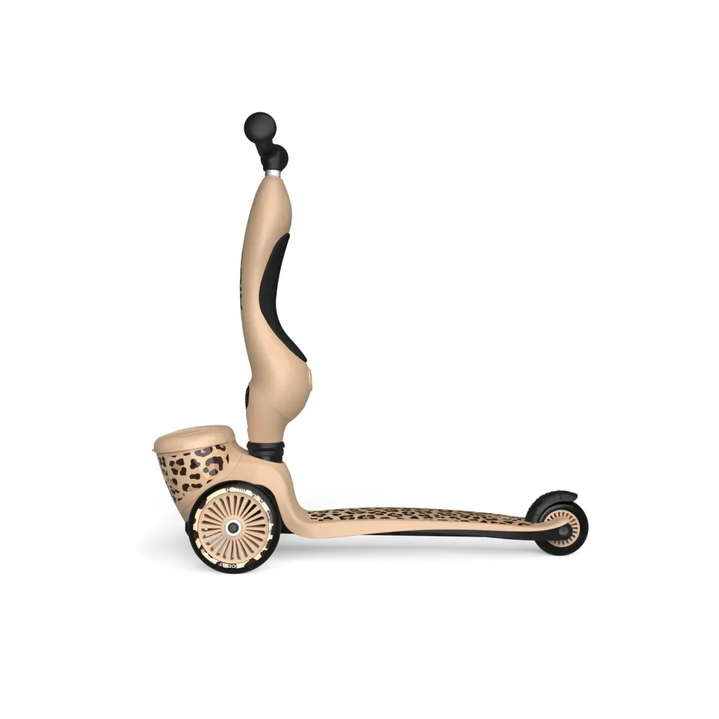 Scoot & Ride Highwaykick 1 Lifestyle, 2in1 Kickbike, Trottinette, Couleur: Léopard