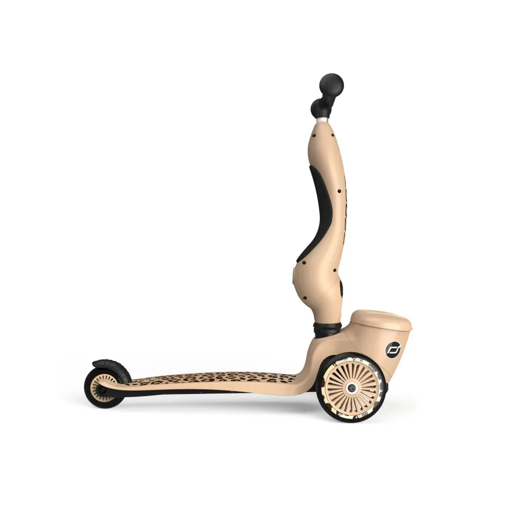 Scoot & Ride Highwaykick 1 Lifestyle, 2in1 Kickbike, Trottinette, Couleur: Léopard